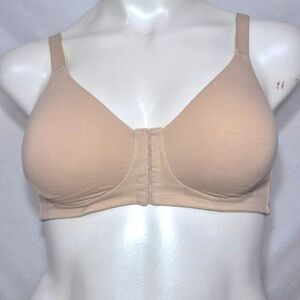 38C Classique 723 Post Mastectomy Front AND Back Close Wire Free‎ Bra Beige